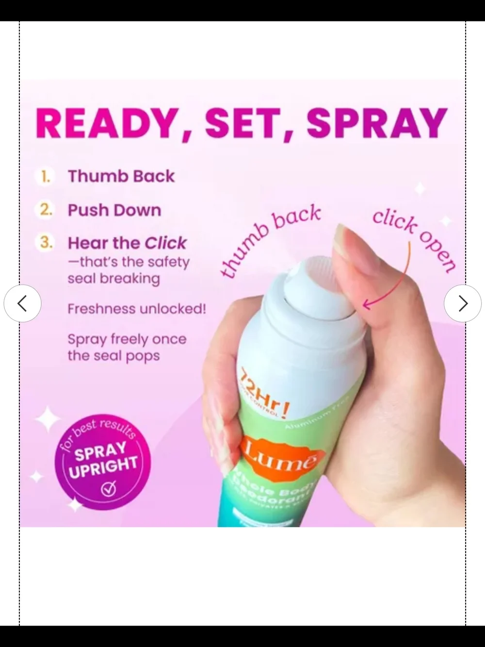 Whole Body Deodorant Invisible Spray - Soft Powder (Purple)
